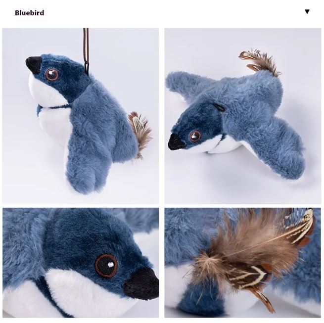 Flapping Bird Cat Toy 🐦🐱 | Interactive Electric Moving Bird Feather Toy for Indoor Cats
