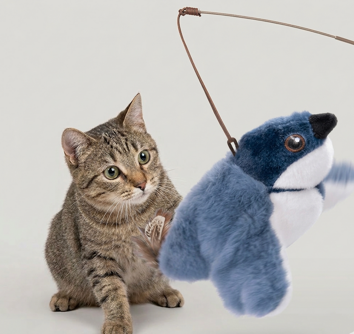 Flapping Bird Cat Toy 🐦🐱 | Interactive Electric Moving Bird Feather Toy for Indoor Cats